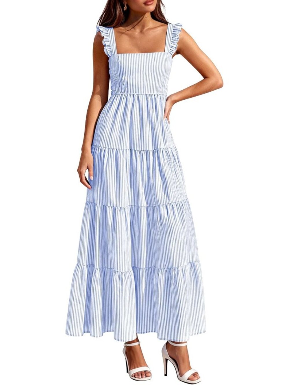 Summer Striped Maxi Dress for Women - Lightweight, Breezy, Perfect for Sun!